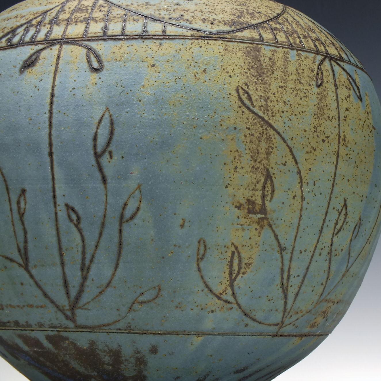 Large Impressive Ceramic Covered Jar by Chris Bramble For Sale 2