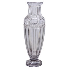 Large Impressive Crystal Val Saint Lamber Art Glass Vase, Belgium
