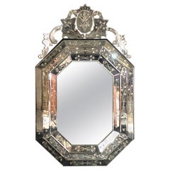 Large Impressive Octagonal Venetian Style Mirror