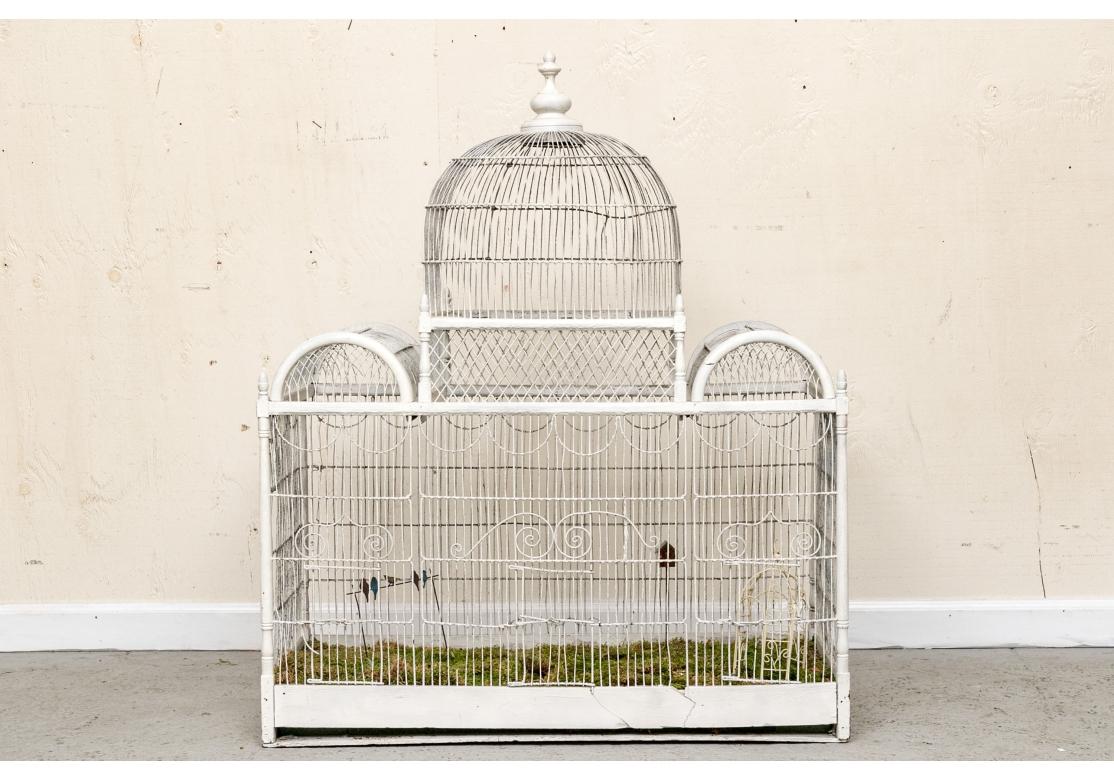 Large and  Decorative Birdcage On Stand For Sale 11