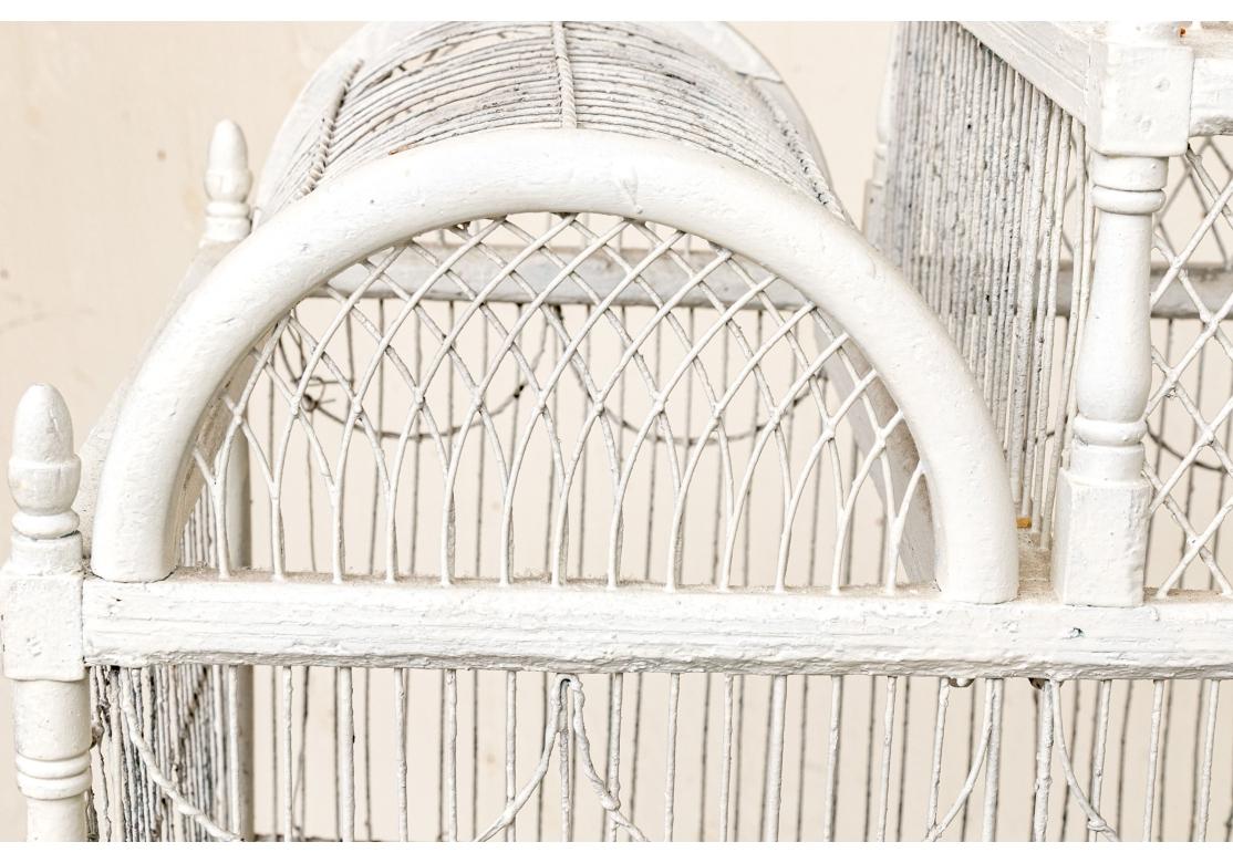 Large and  Decorative Birdcage On Stand In Distressed Condition For Sale In Bridgeport, CT