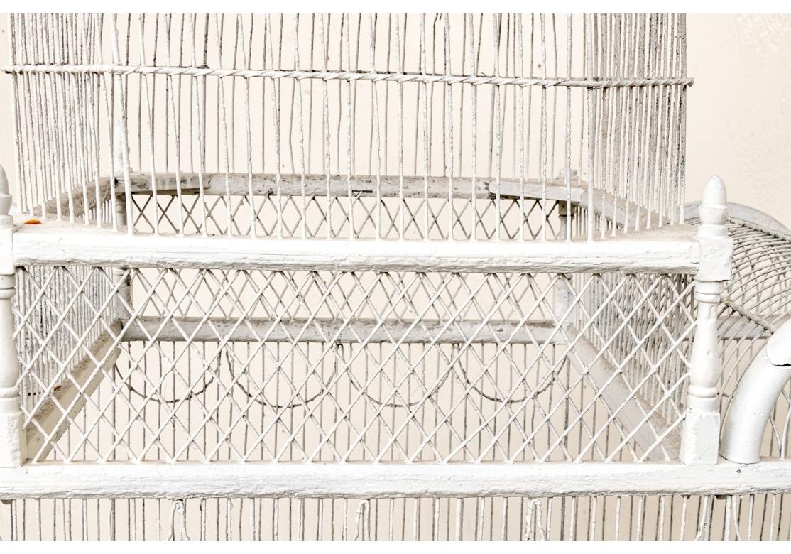20th Century Large and  Decorative Birdcage On Stand For Sale