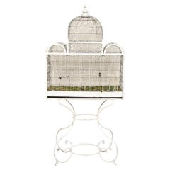 Grandes y  Jaula Decorativa Sobre Soporte