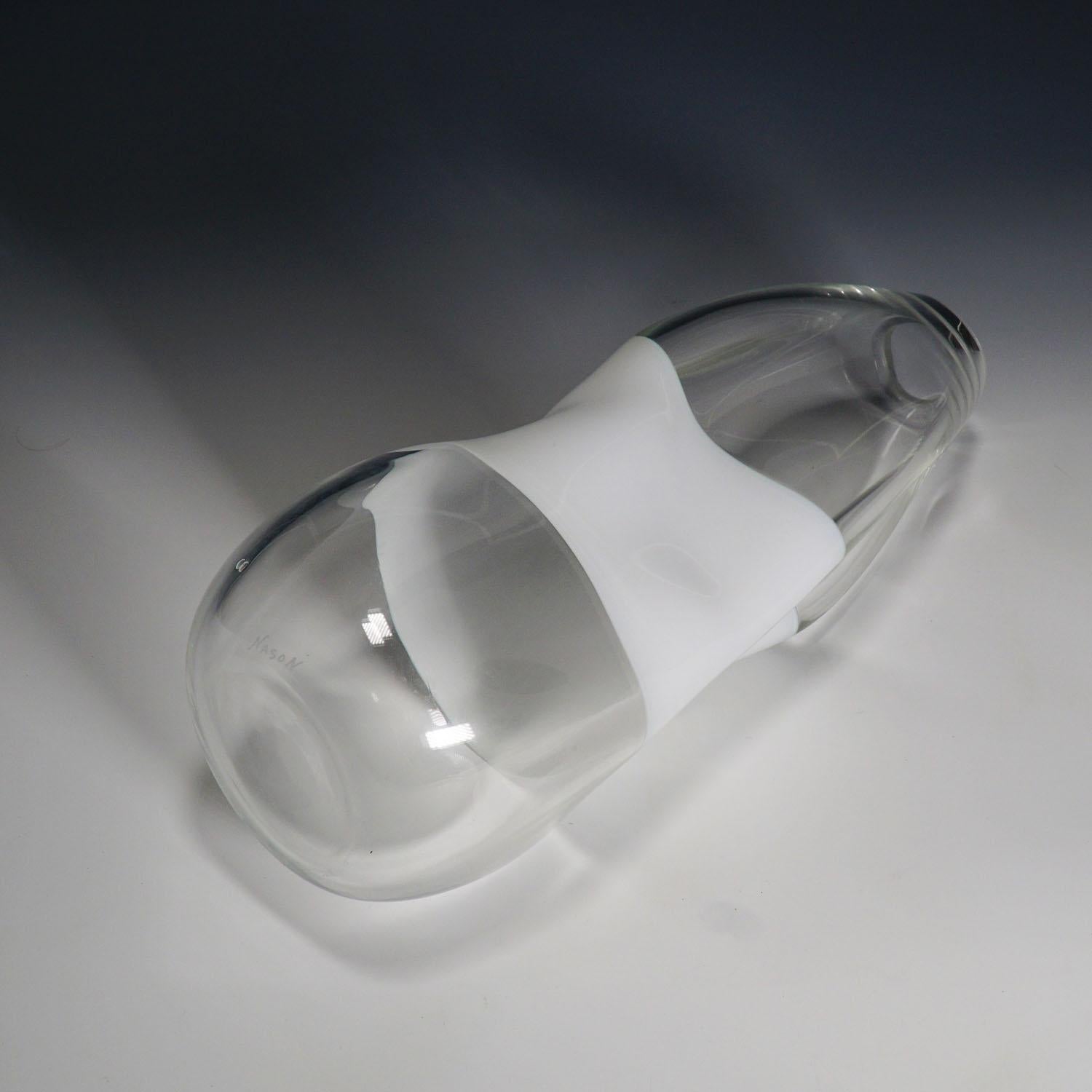 Vetro artistico Grande vaso in vetro artistico di Murano Incalmo di v. Nason & C. ca. anni '90 in vendita