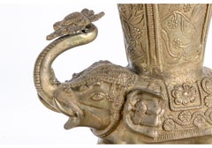 Large Indian Brass Elephant Form Umbrella/ Cane Stand