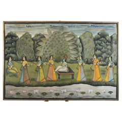 Antique Large Indian Pichhavai Painting, 19th Century