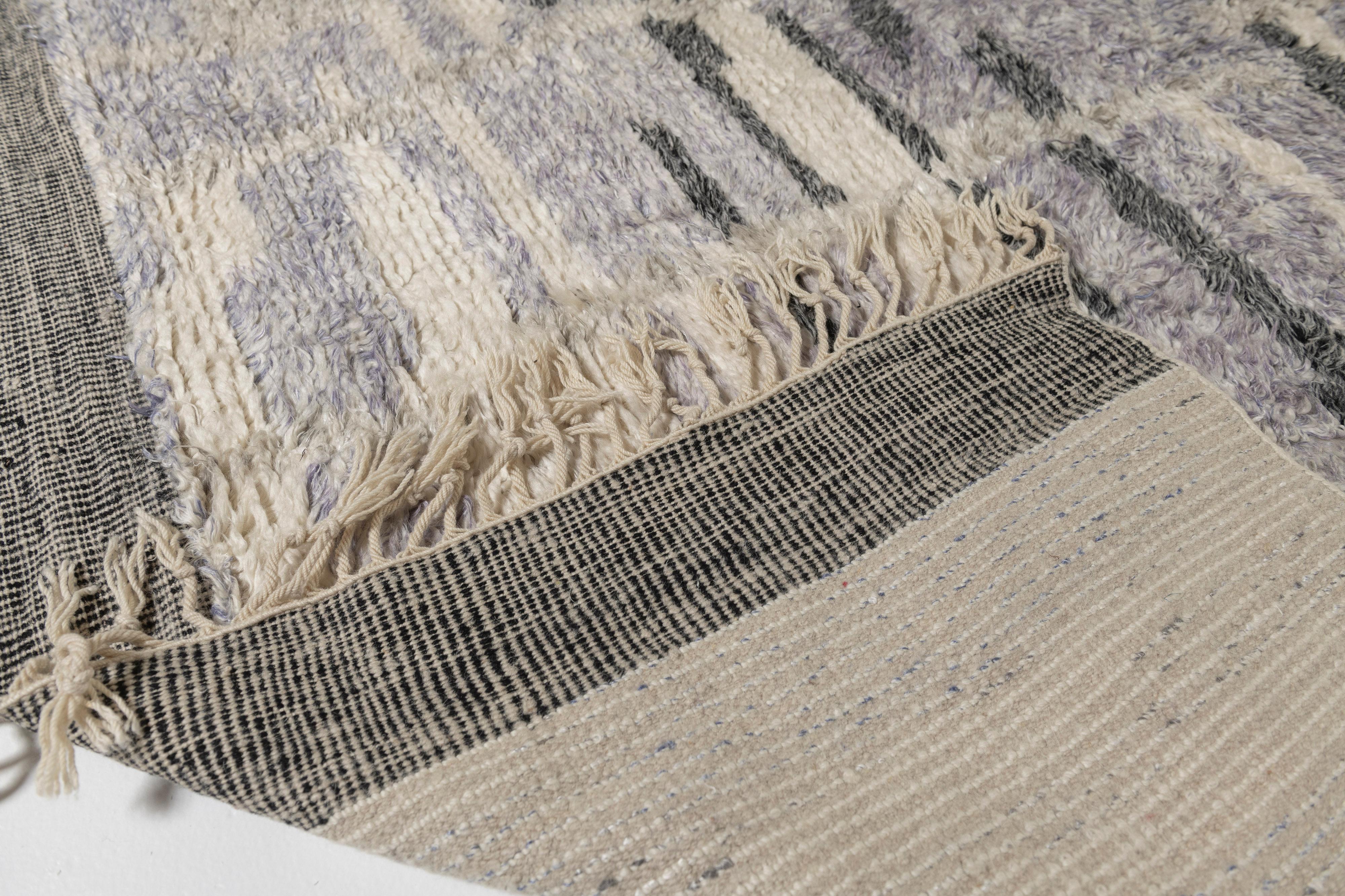 Alfombra india grande con motivos marroquíes en venta 3