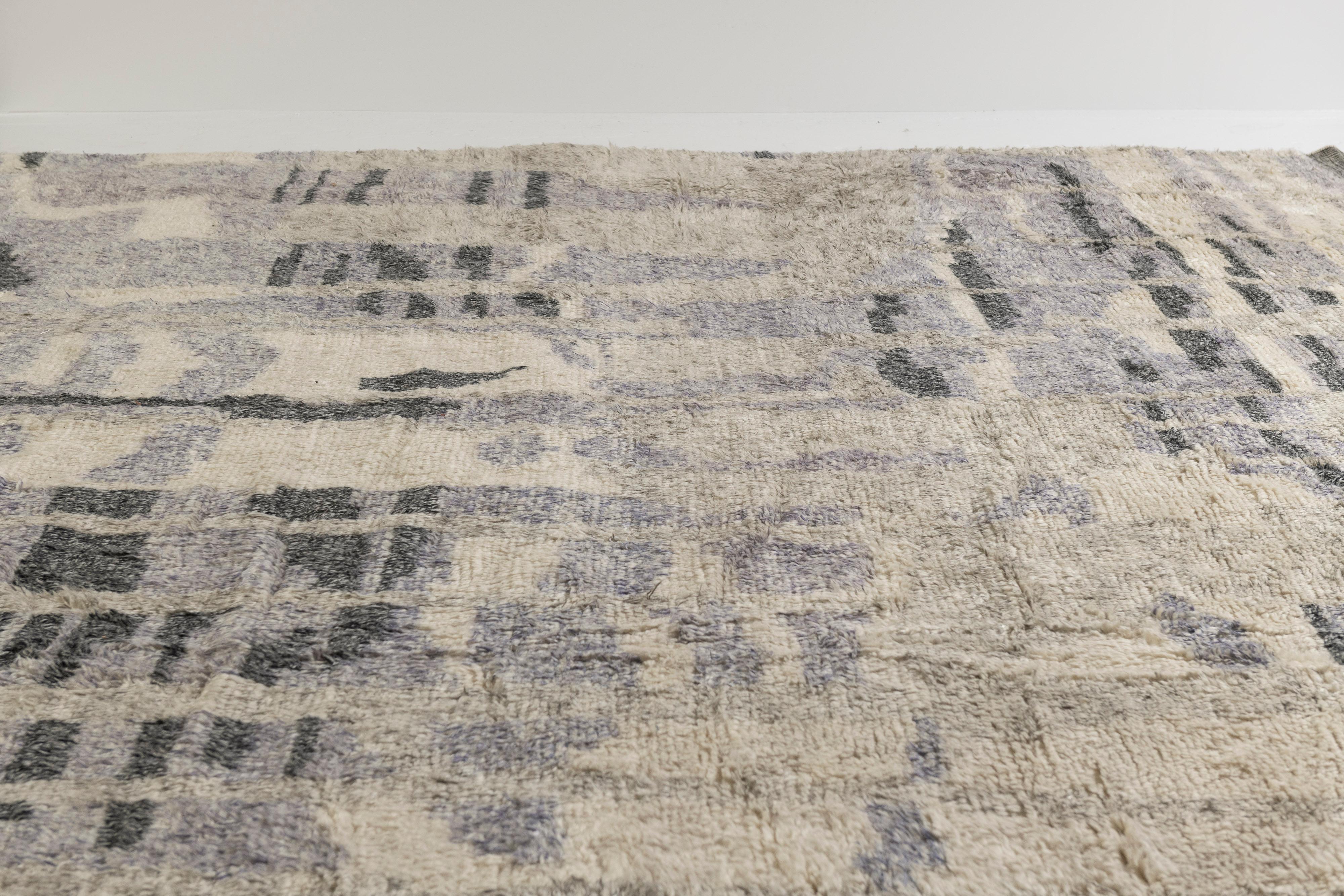 Alfombra india grande con motivos marroquíes en venta 7