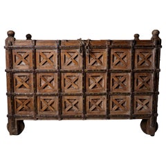 Large Indian Storage Chest on Wheels