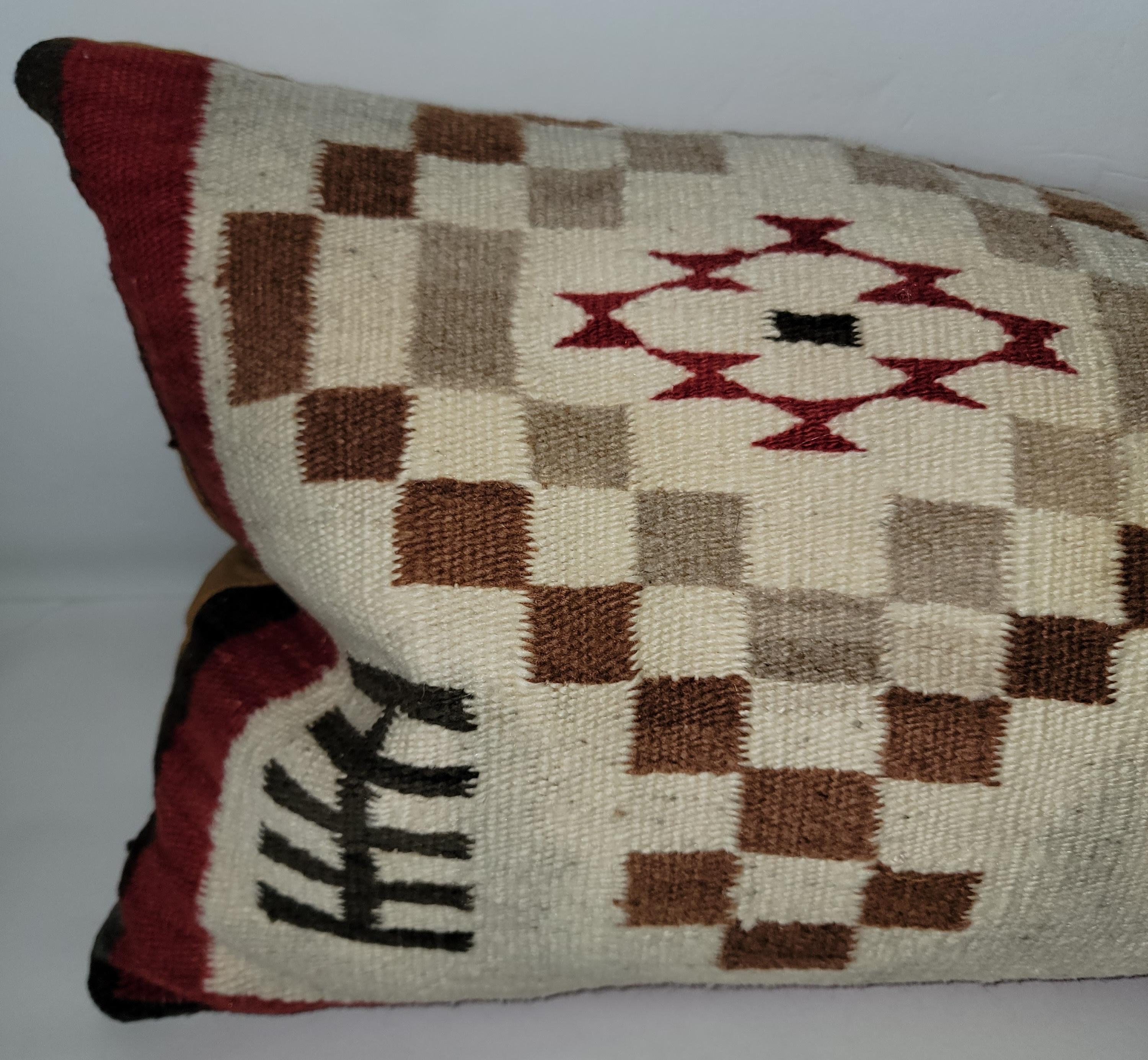 Adirondack Large Indian Weaving Pillow Bolster For Sale