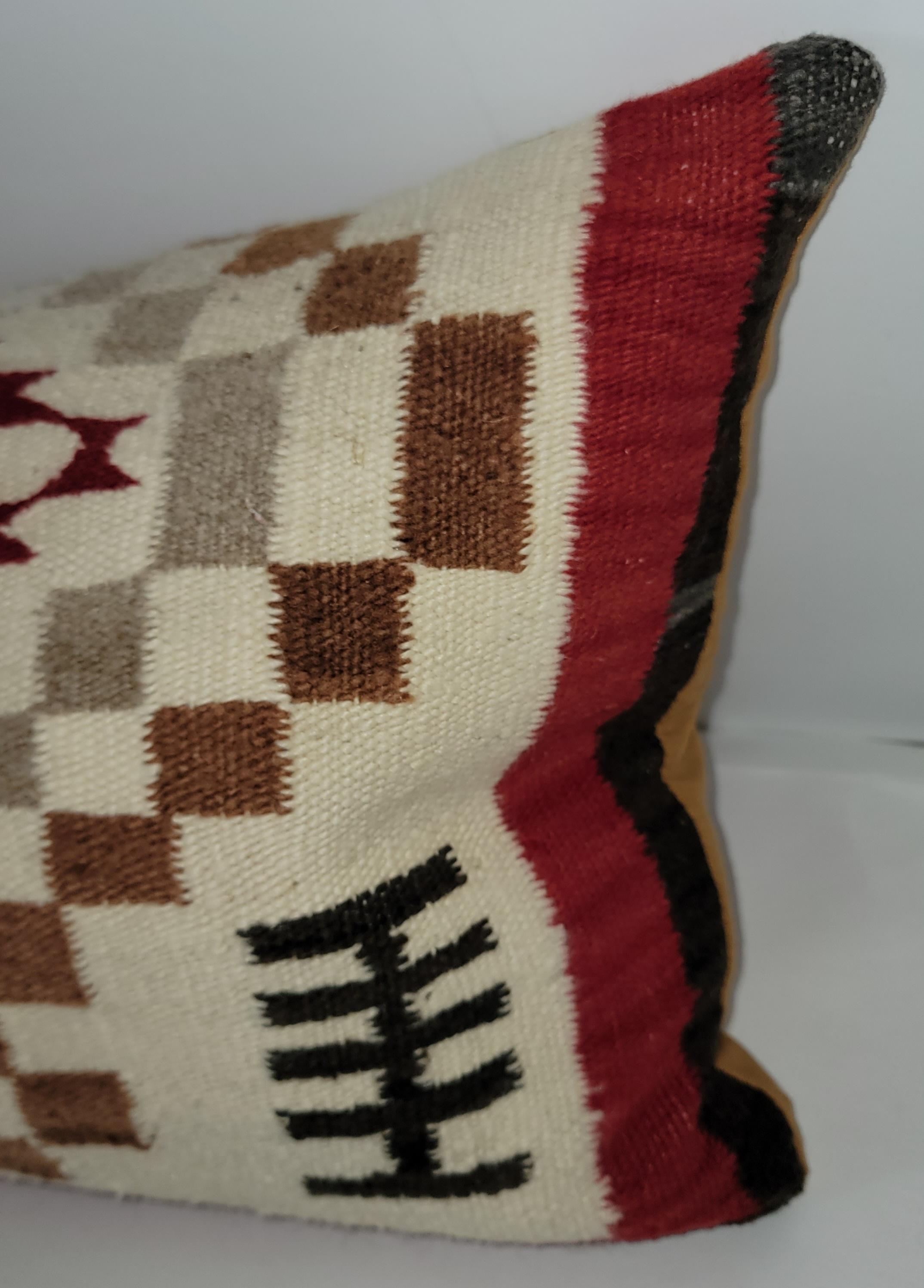 American Large Indian Weaving Pillow Bolster For Sale