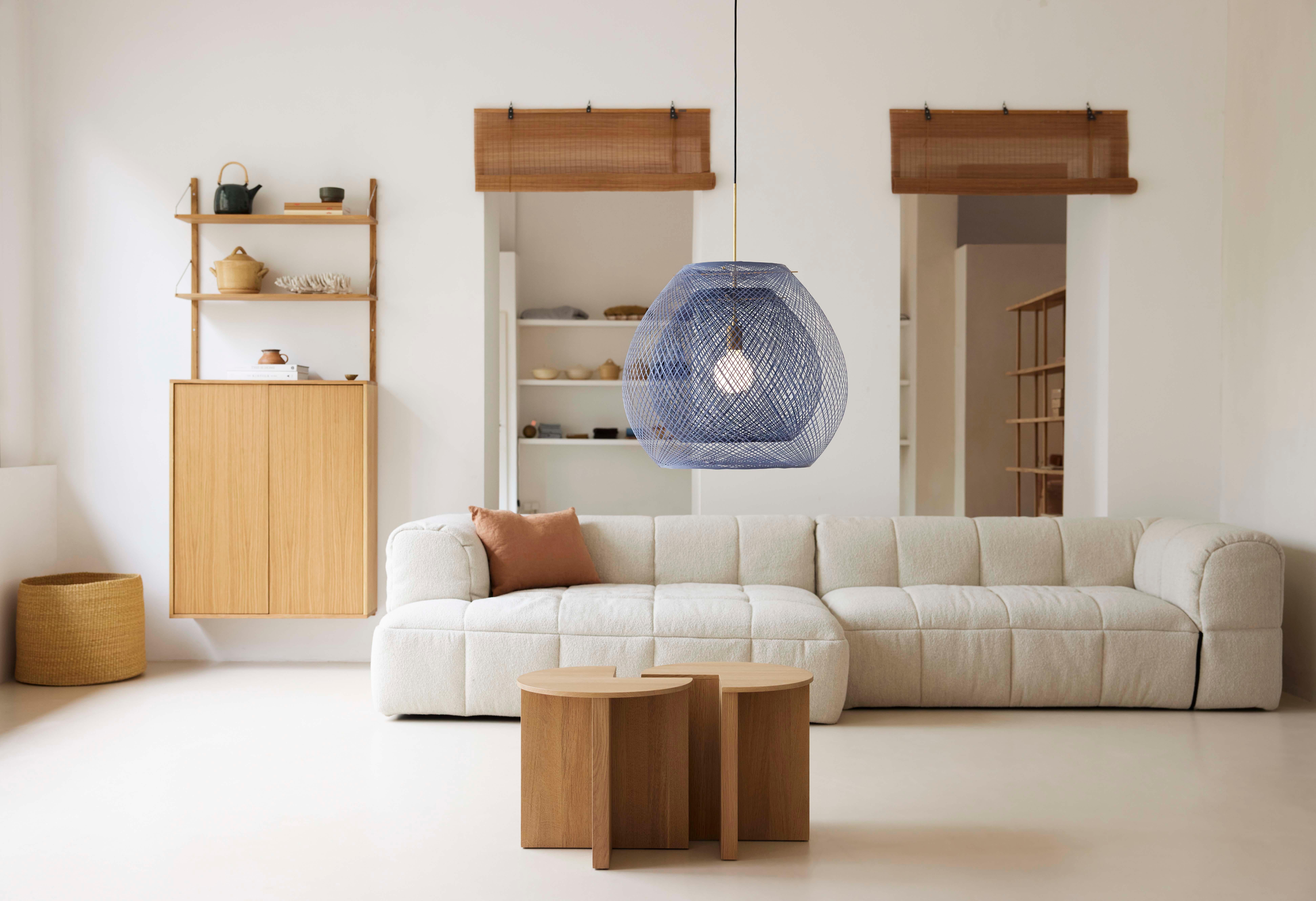 Postmoderno Lampada a sospensione grande Indigo Night Twilight Set di Atelier A Robotiq in vendita