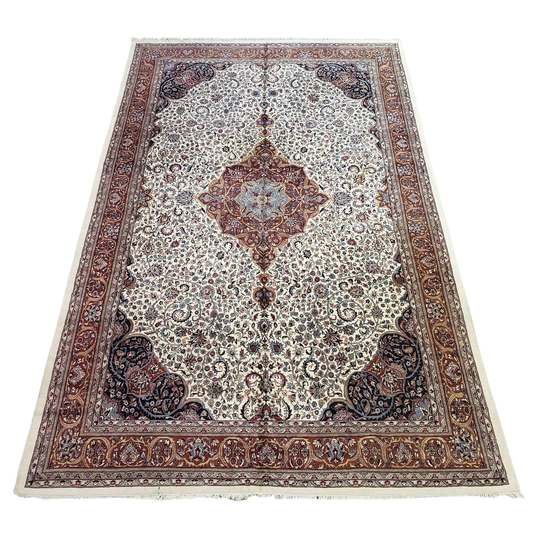 Large Indo Persian Tabrize Rug - 18'-6" x 12' For Sale