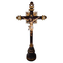 Antique Large Indo-Portuguese cross of 100 cm