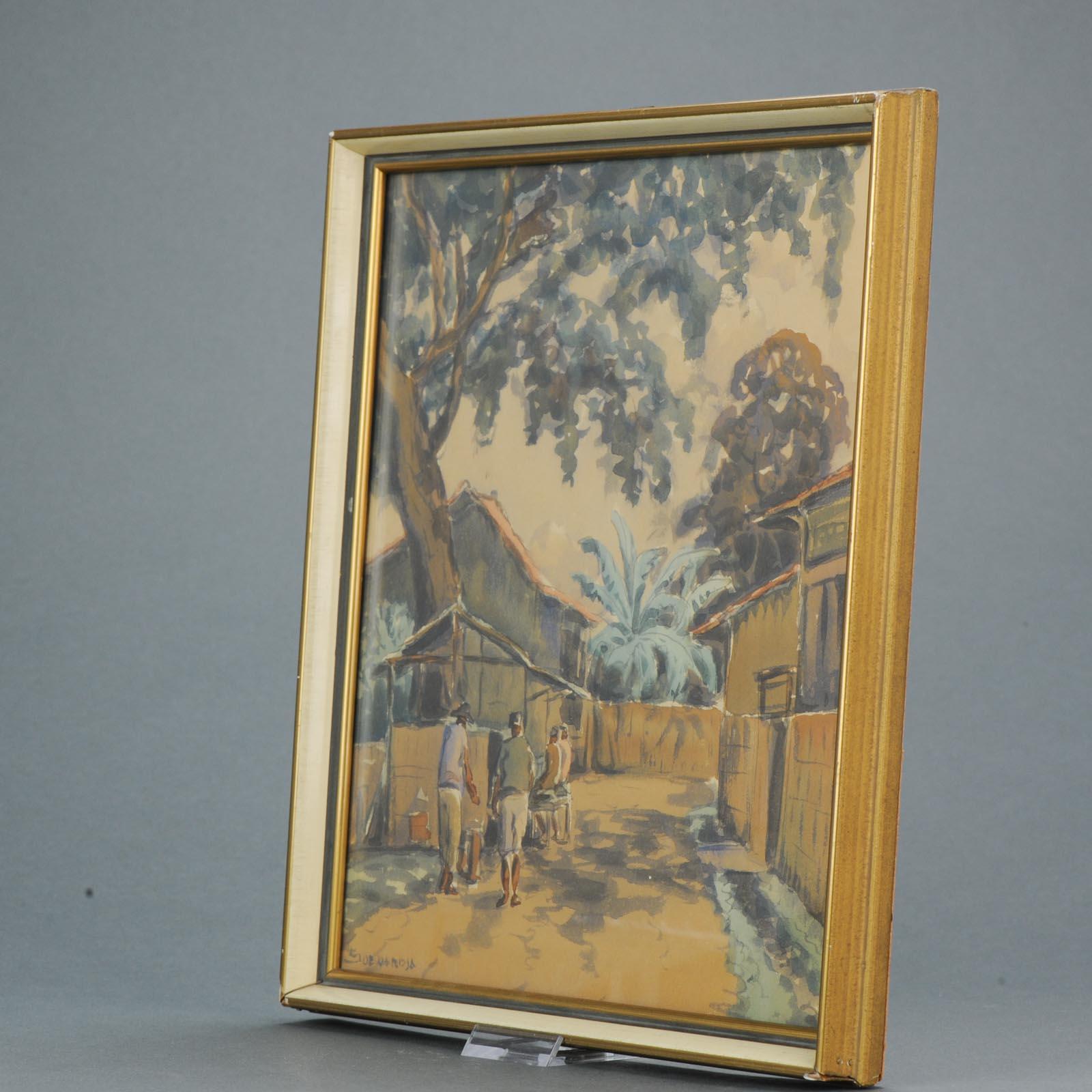 Interesting and finely painted Indonesian painting.

Additional information:
Type: Paintings, Scrolls & Prints
Region of Origin: China
Country of Manufacturing: Indonesia
Period: 20th century
Original/Reproduction: Original
Condition: Overall