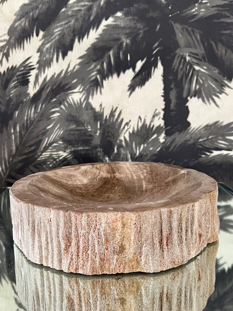 Large Indonesian Petrified Wood Bowl at 1stDibs