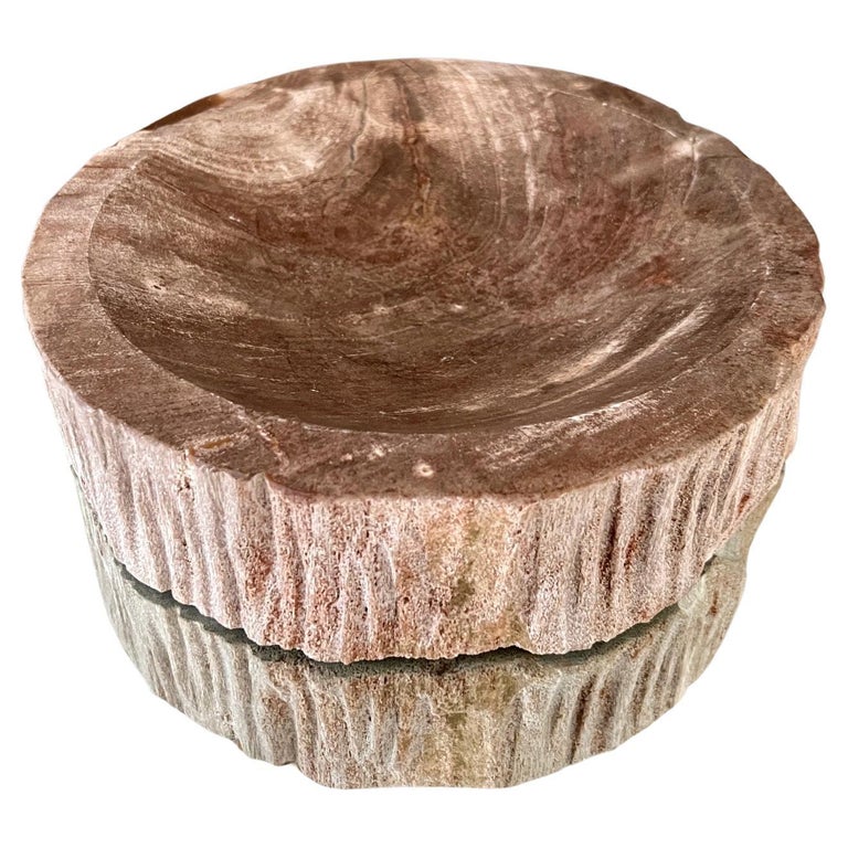 Large Indonesian Petrified Wood Bowl at 1stDibs
