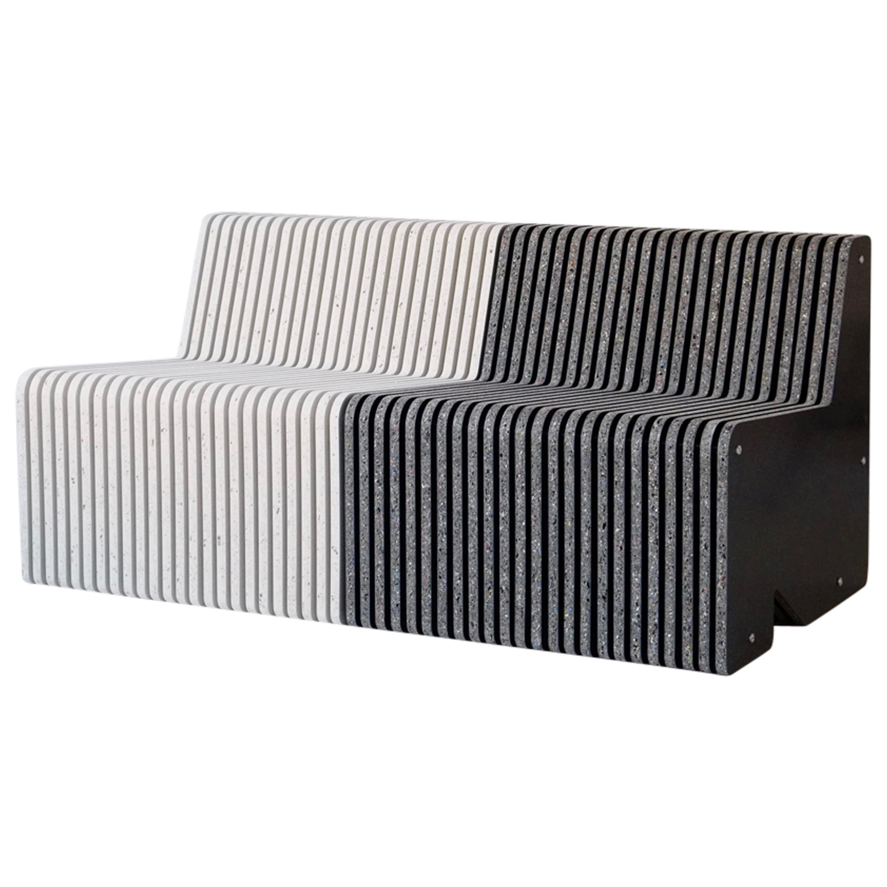 Large Architectural Indoor / Outdoor Jää Bench - 100% Recycled Plastic For Sale