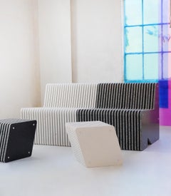 Sustainable Indoor or Outdoor Bench Seating - Jää Sofa and Side Table Set