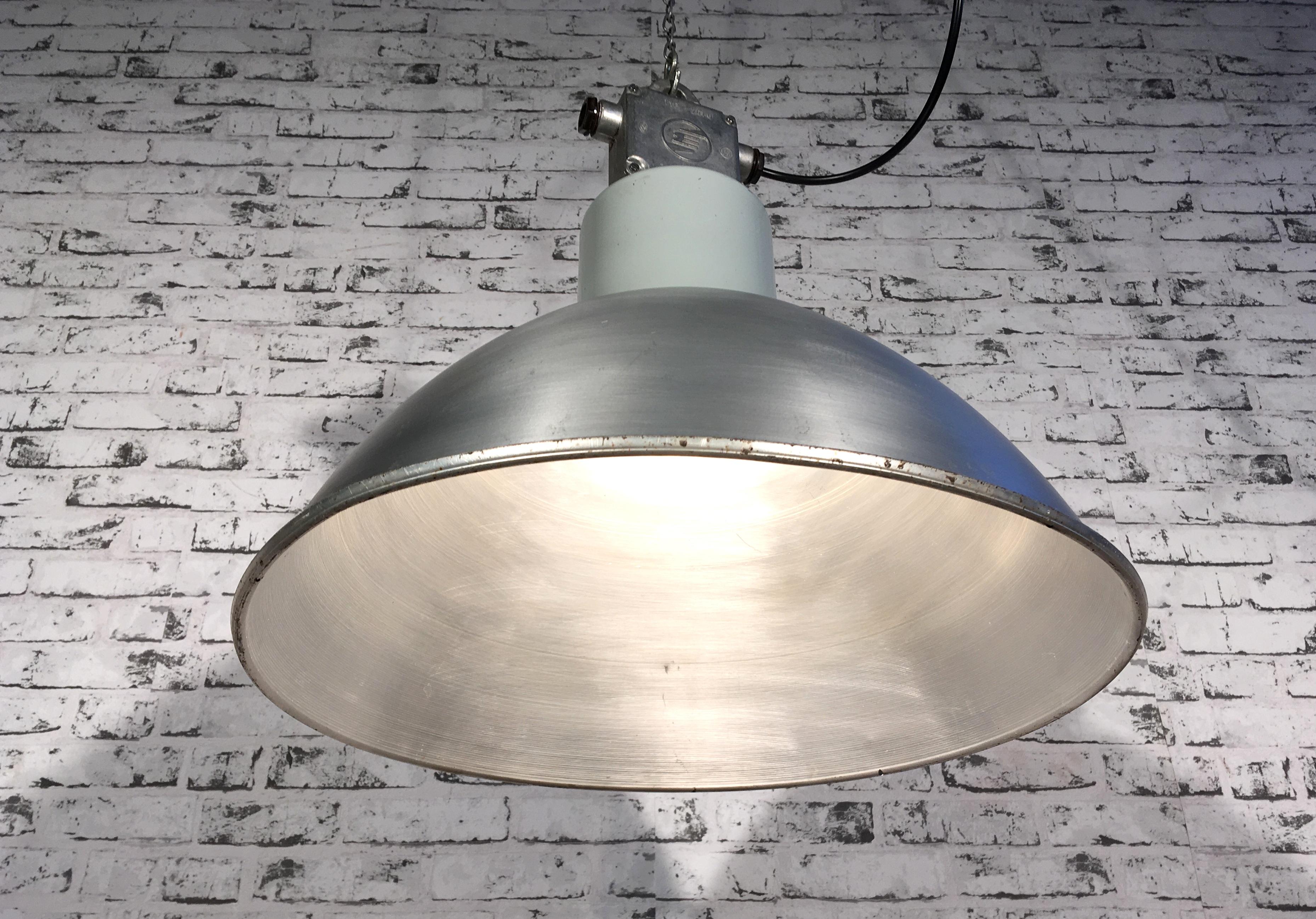 Mid-20th Century Large Industrial Aluminium Pendant Light, 1960s