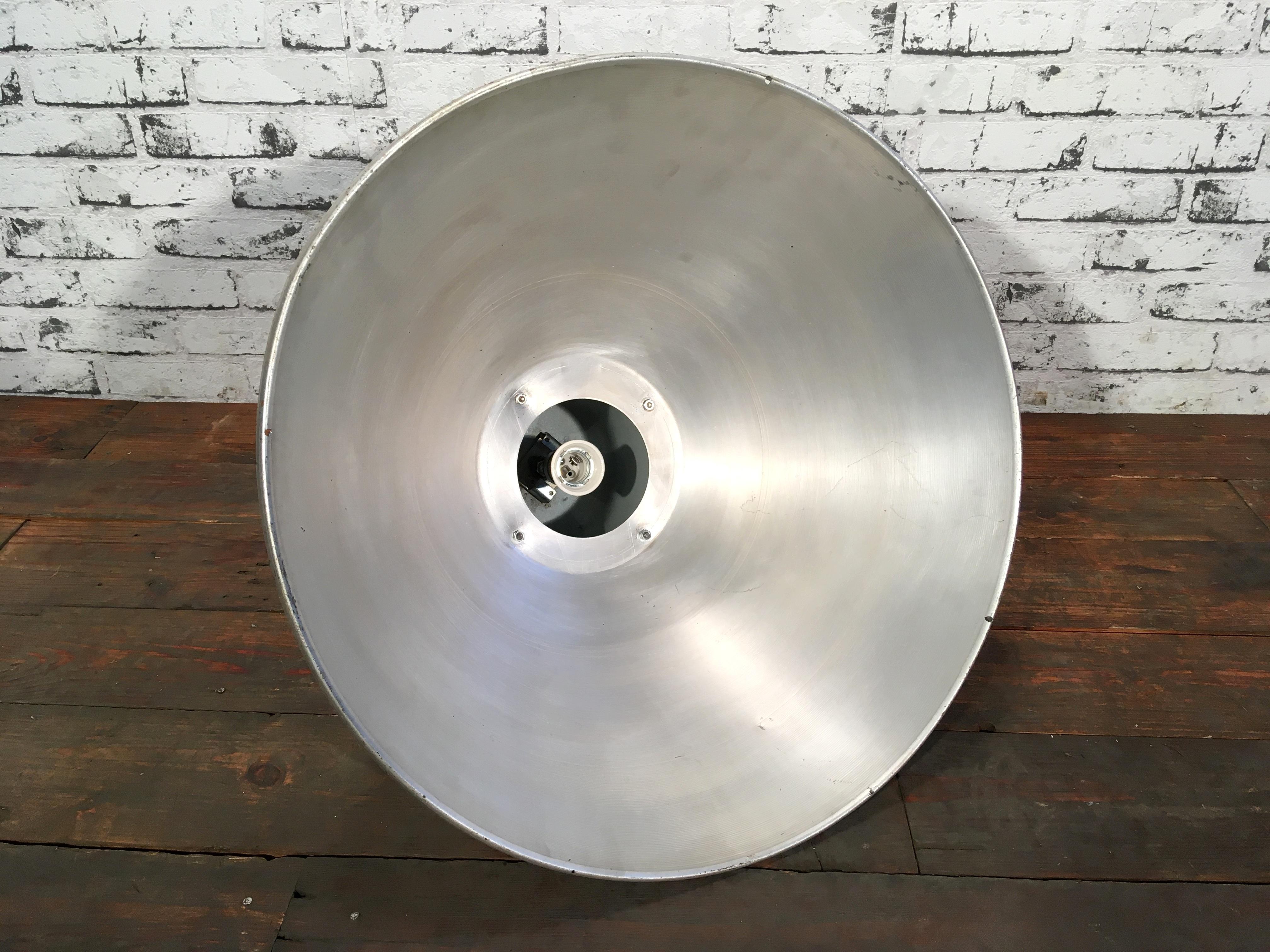 Iron Large Industrial Aluminium Pendant Light, 1960s