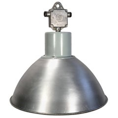 Large Industrial Aluminium Pendant Light, 1960s