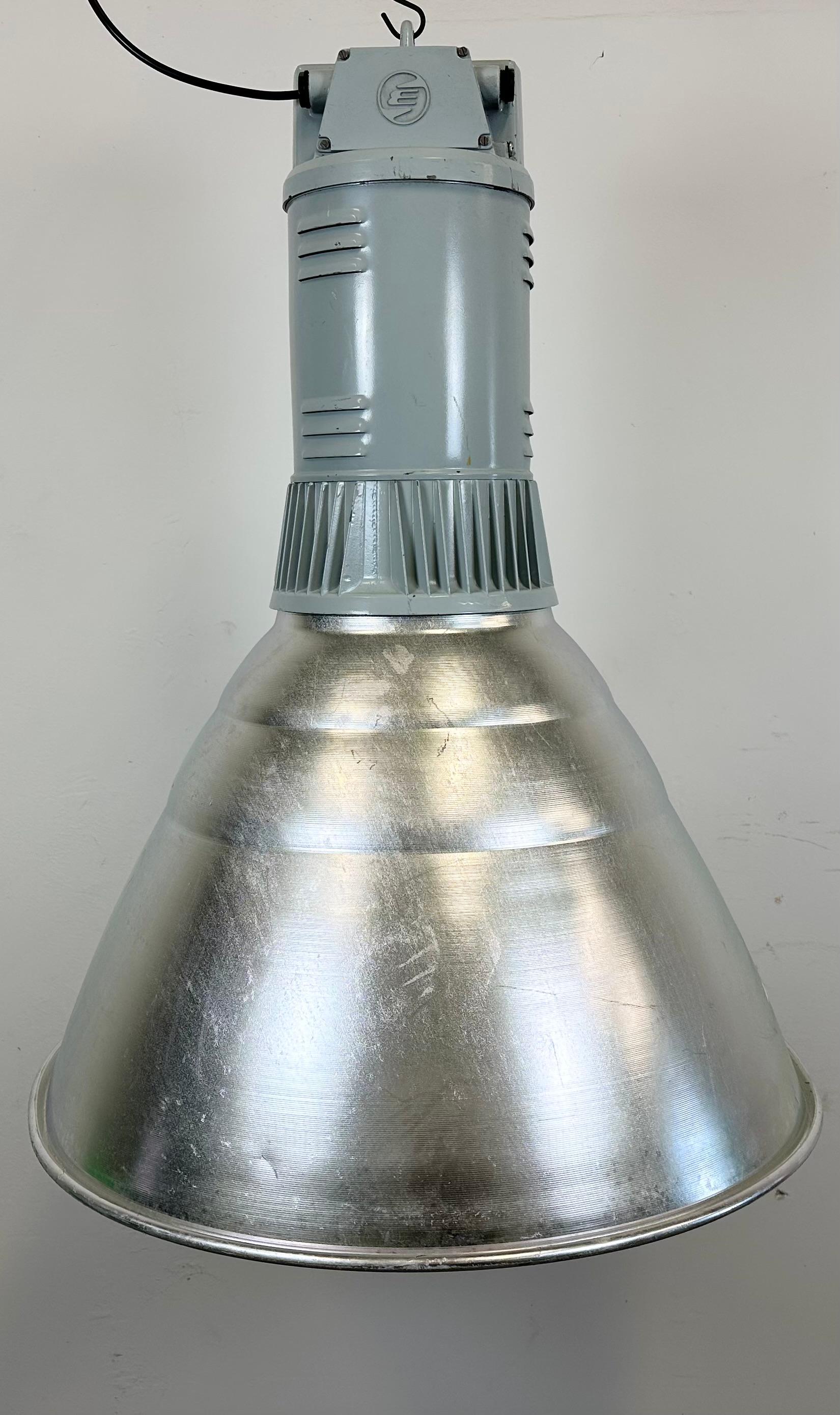 Czech Large Industrial Aluminium Pendant Light from Elektrosvit, 1960s For Sale
