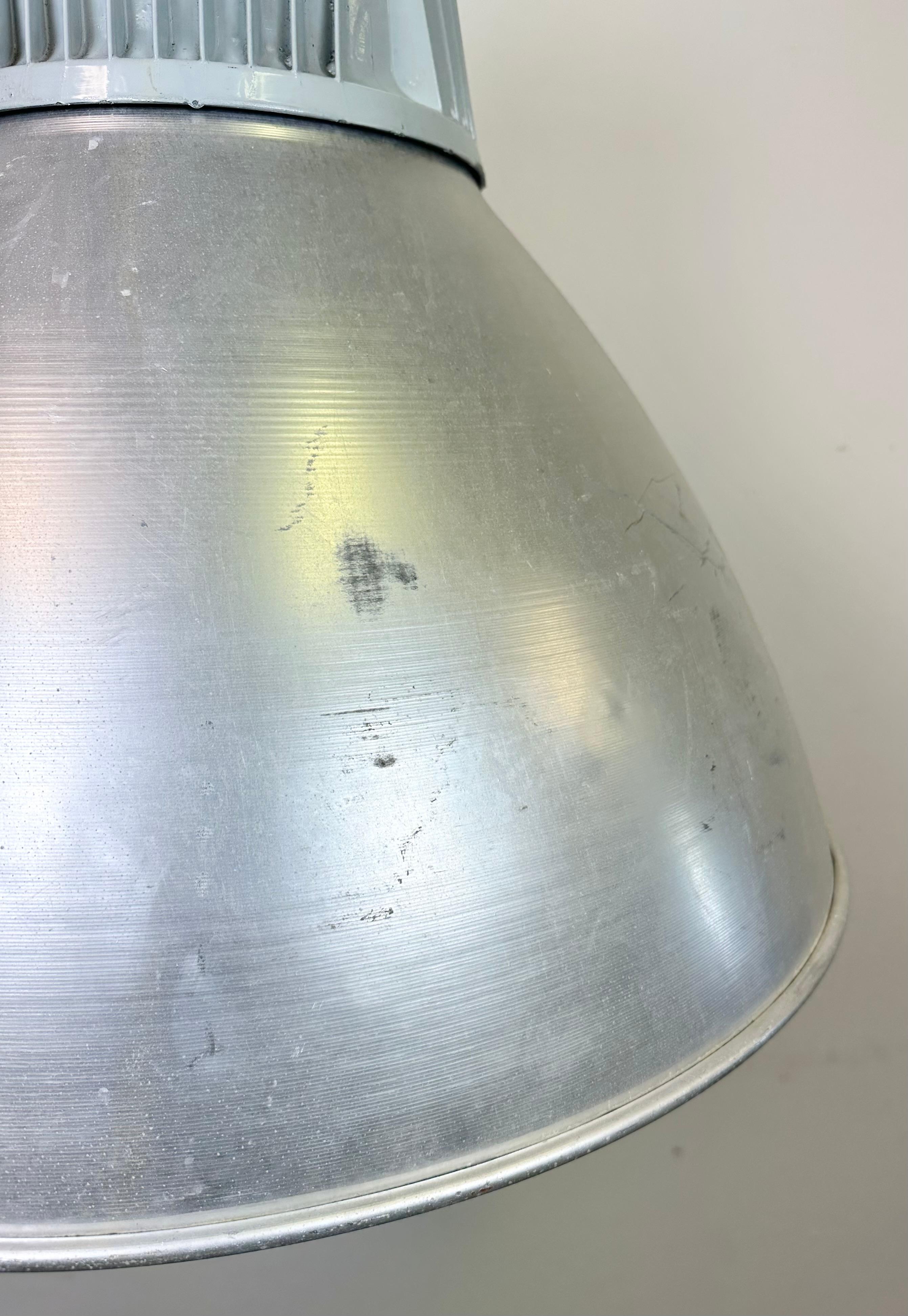 Aluminum Large Industrial Aluminium Pendant Light from Elektrosvit, 1960s For Sale