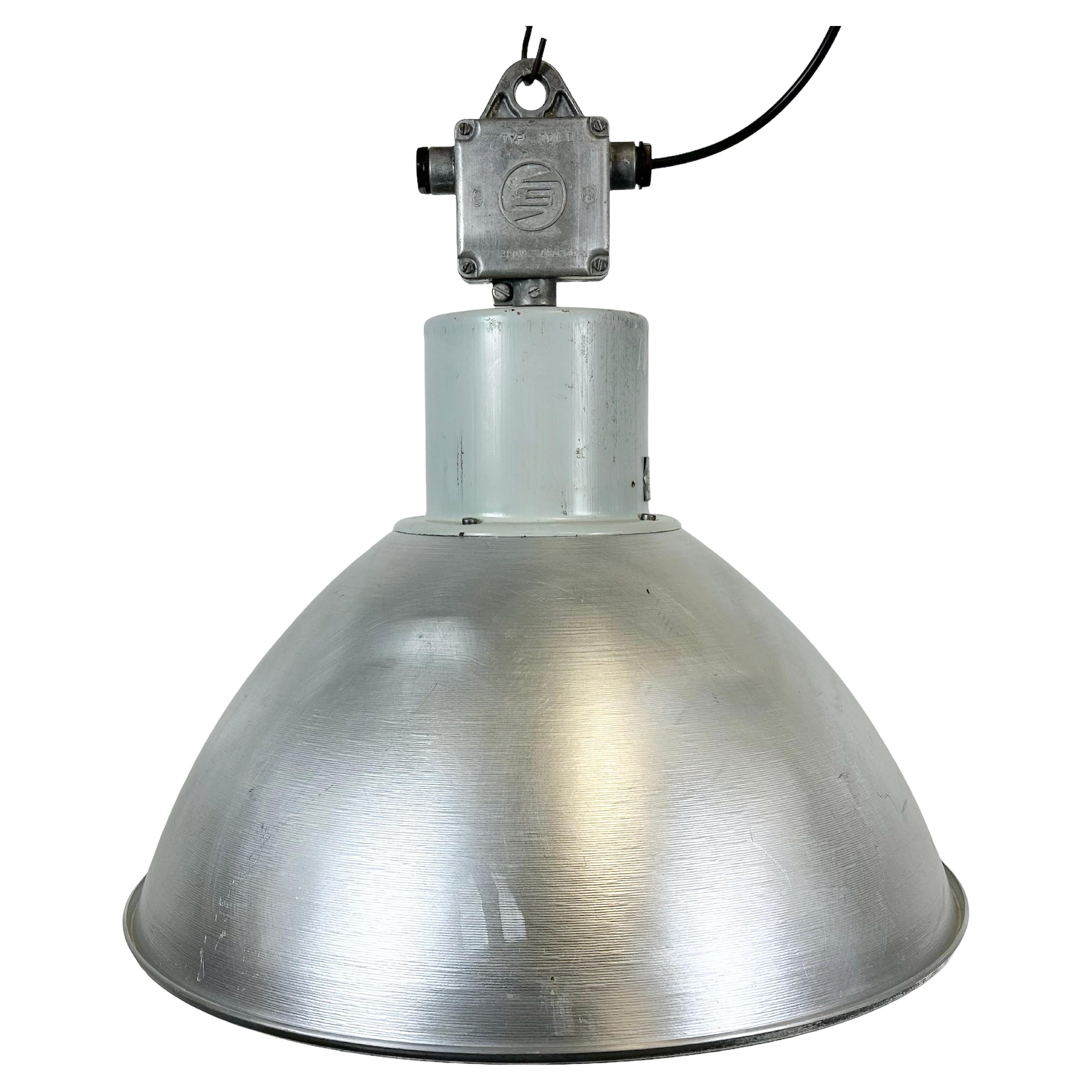 Large Industrial Aluminium Pendant Light from Elektrosvit, 1960s For Sale