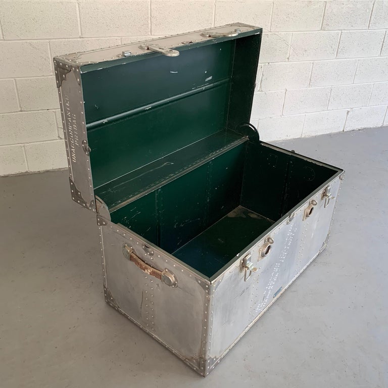 Large Industrial Aluminum Military Trunk at 1stDibs