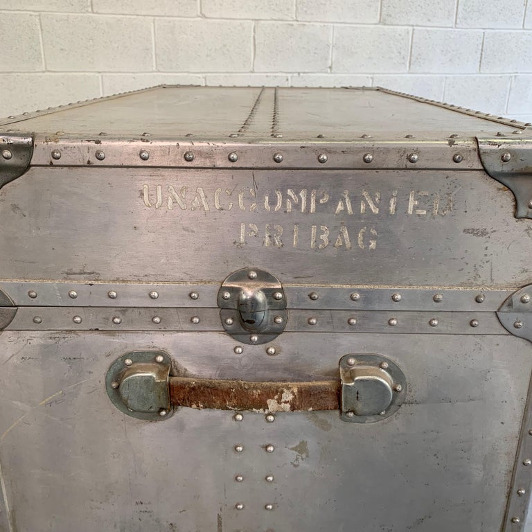 Large Industrial Aluminum Military Trunk at 1stDibs