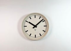 Large Industrial Bakelite Factory Wall Clock from Pragotron, 1960s