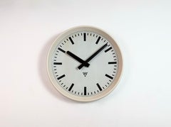 Large Industrial Bakelite Factory Wall Clock from Pragotron, 1960s