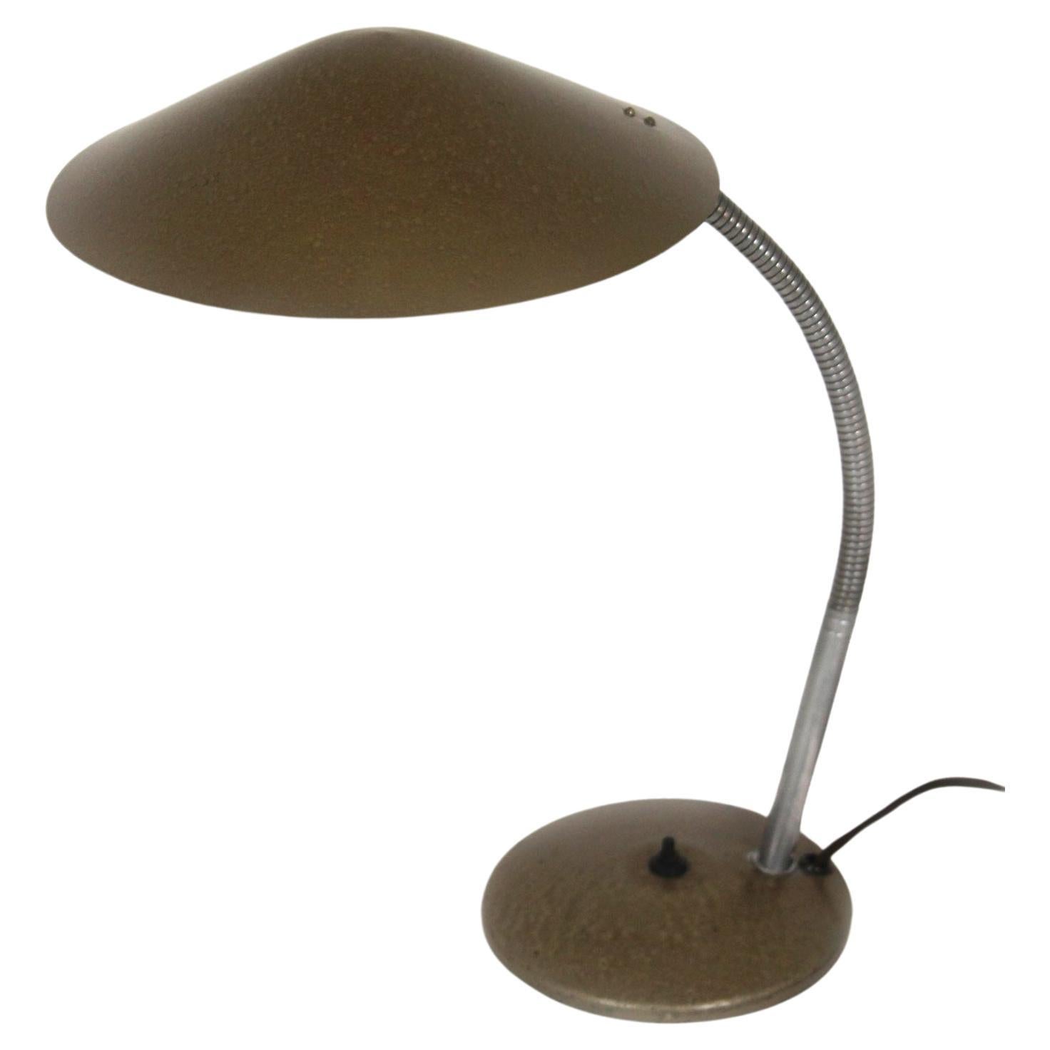Large Industrial Bauhaus Style Table Lamp, 1940s