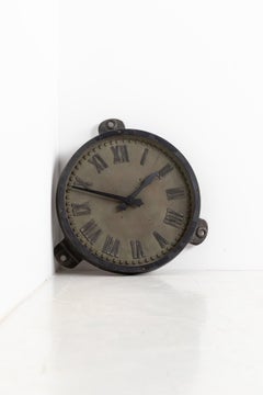 Large Industrial Cast Iron Gents of Leicester Factory Wall Clock, c.1930