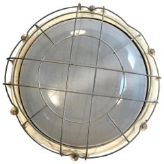 Large Industrial Cast Iron Wall or Ceiling Lamp, 1970s