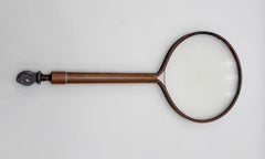 Large Industrial Copper Inspection Magnifier, Machine Age Optical Instrument