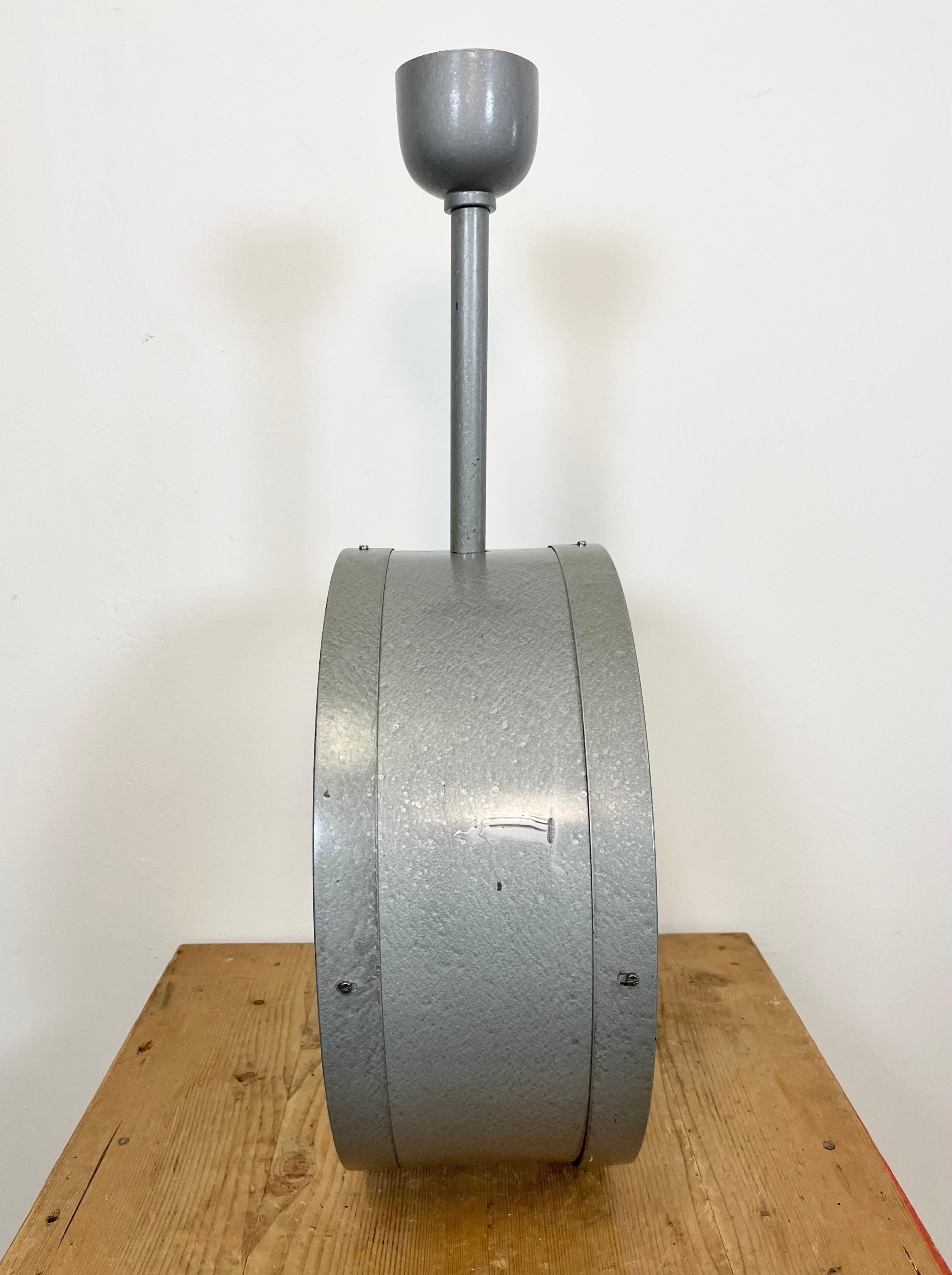 Large Industrial Double Sided Railway or Factory Clock from Pragotron, 1960s 7