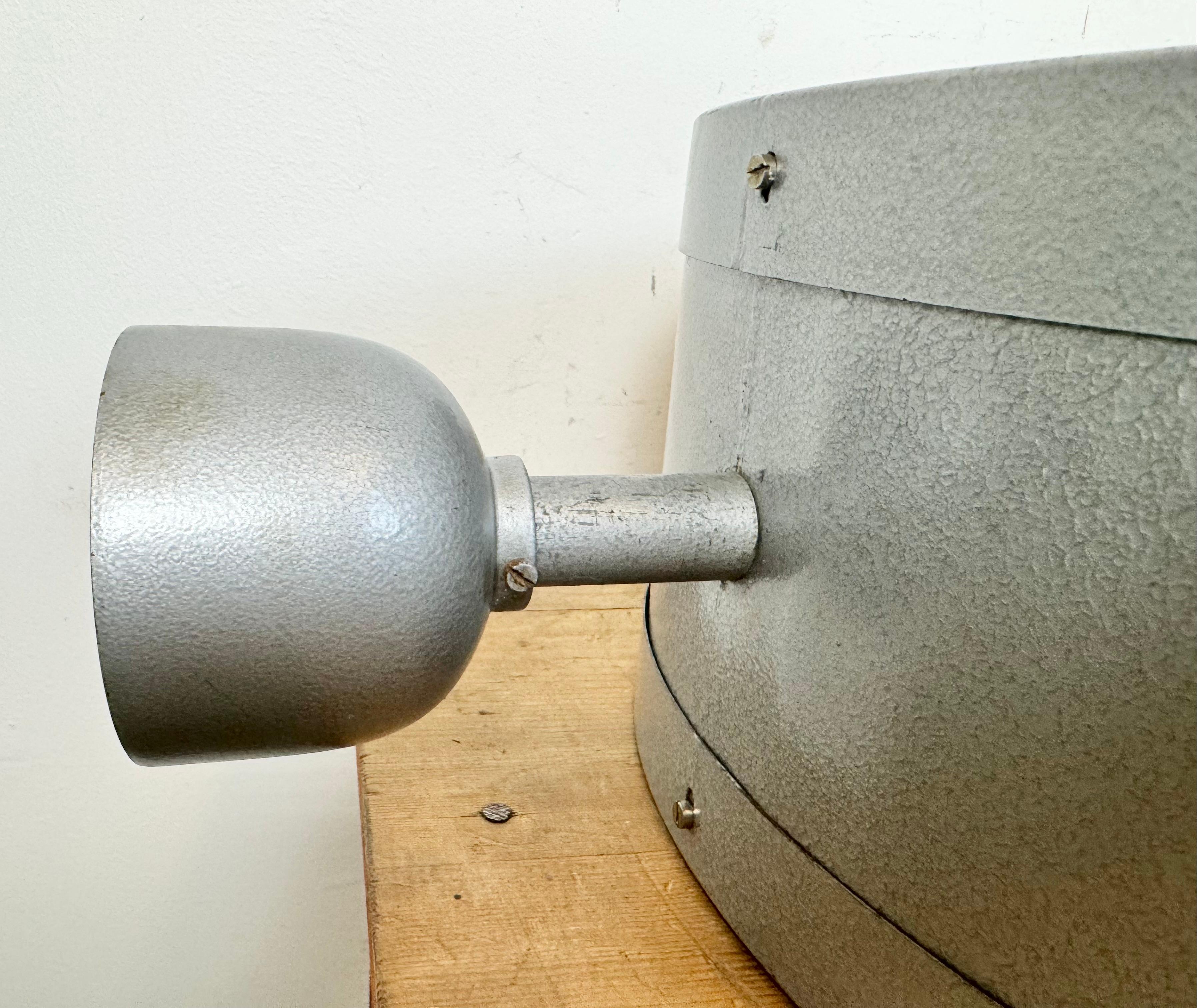Large Industrial Double Sided Railway or Factory Clock from Pragotron, 1960s 9