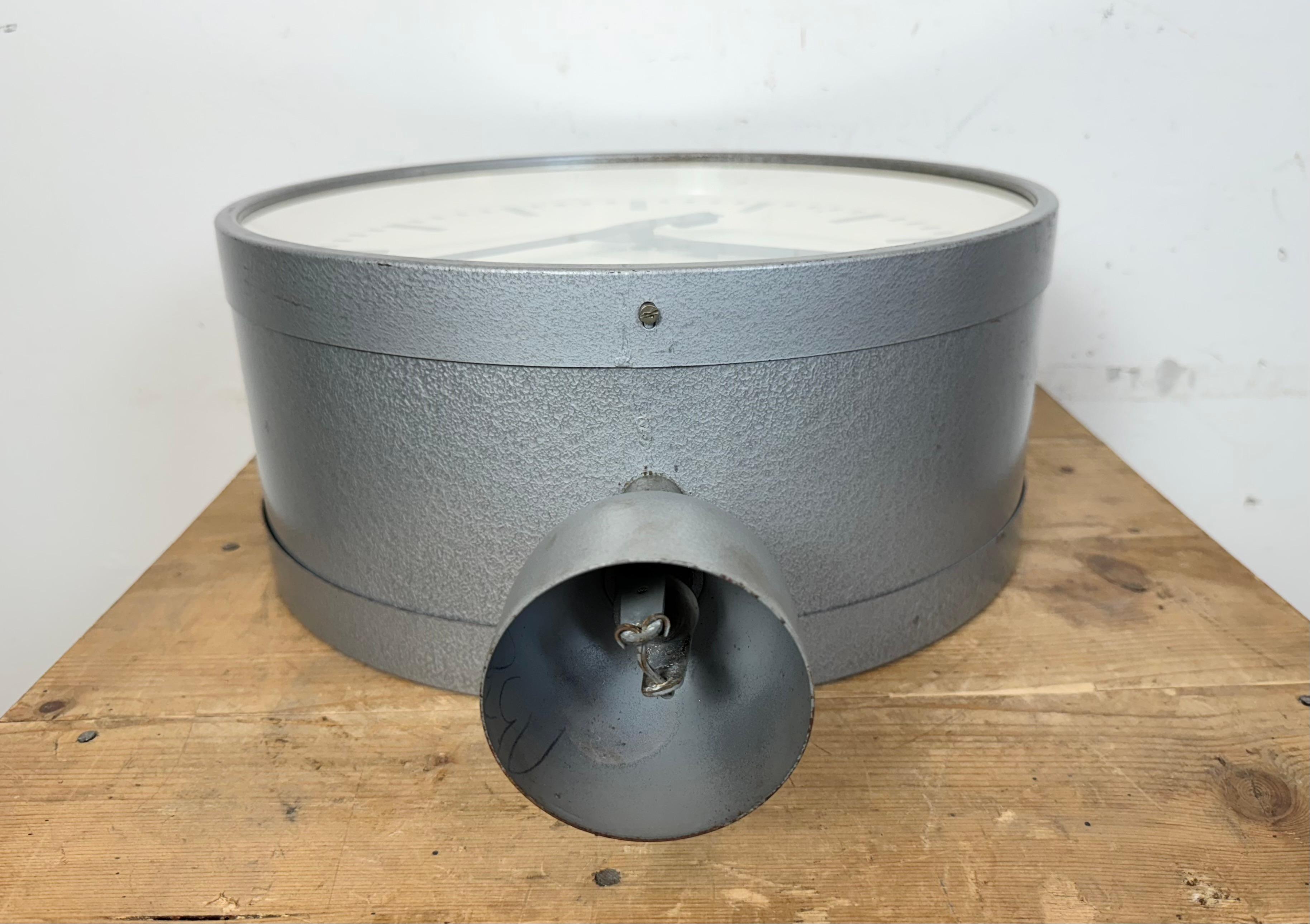 Large Industrial Double Sided Railway or Factory Clock from Pragotron, 1960s 10
