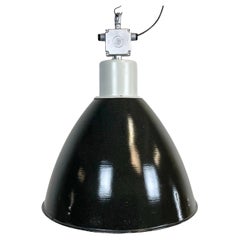 Vintage Large Industrial Enamel Factory Pendant Lamp from Elektrosvit, 1960s