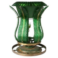 Antique Large Industrial Era Colored  Glass Fountain Lamp / Base