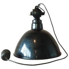 Large Industrial Factory Ceiling Lamp by Leuchtenbau Wittenberg, 1950s