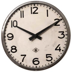 Orologio industriale da fabbrica o da stazione di grandi dimensioni di Telefonbau Und Normalzeit