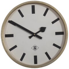 Large Industrial Factory or Stration Clock by Telefonbau Und Normalzeit
