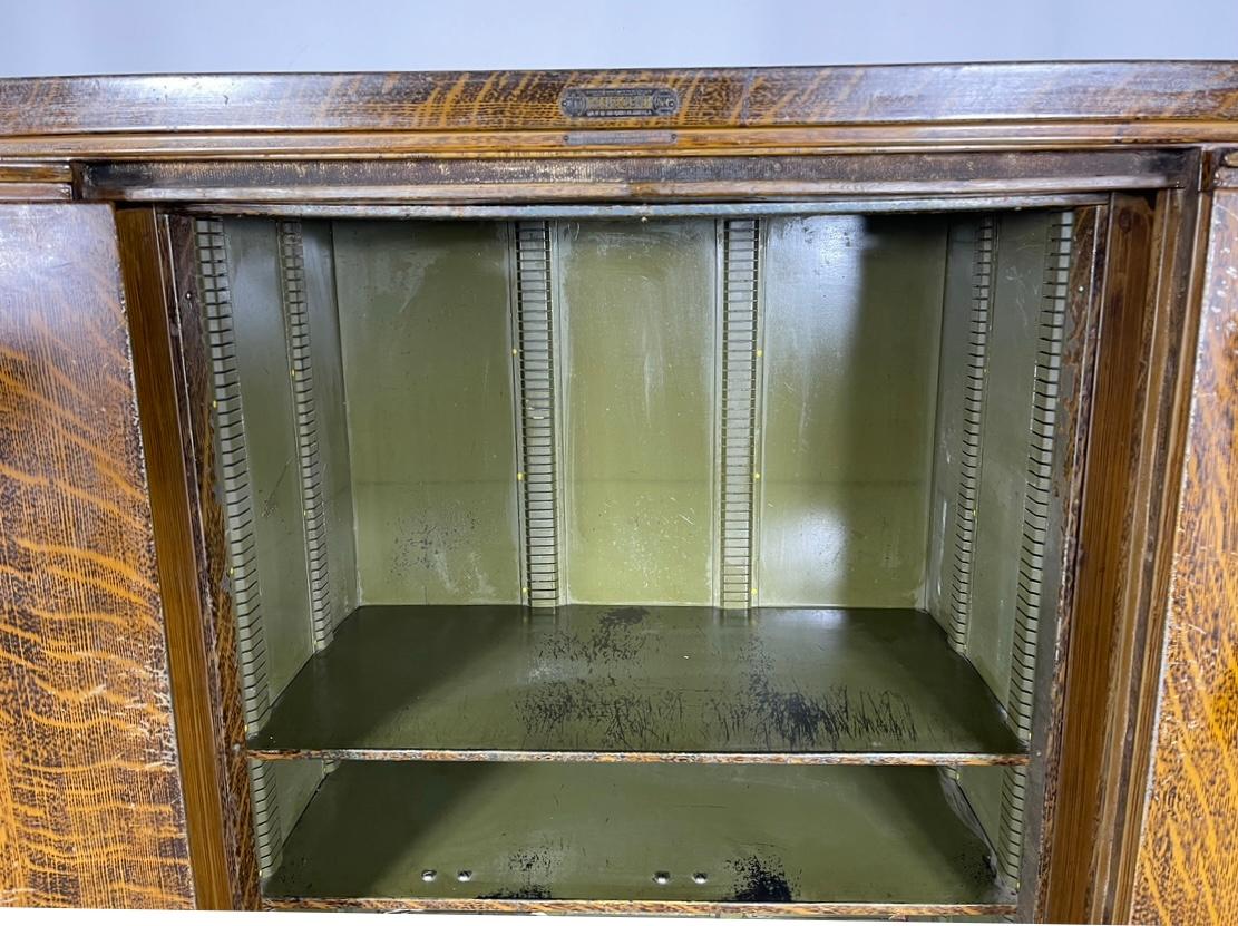 Grandes Industriales  Faux Wood Grain Metal Caja fuerte, barra seca, almacenamiento en venta 6