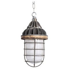 Large Industrial Flameproof Caged Pendant Lights By Walsall Conduits Ltd
