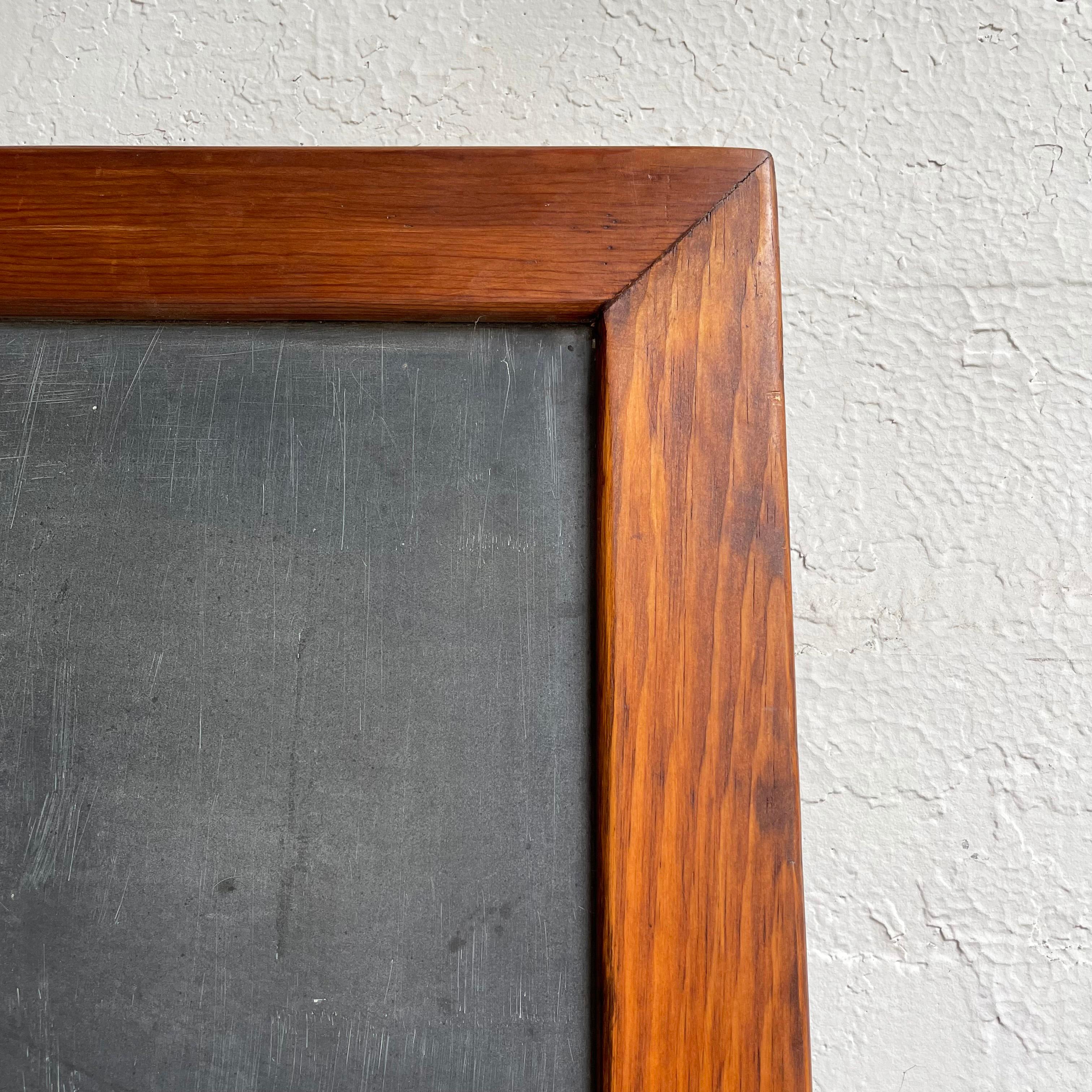 Large Industrial Framed Slate Chalkboard In Good Condition In Brooklyn, NY