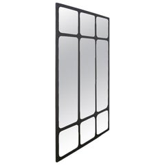 Large Industrial Heavy Wrought Iron Mirror