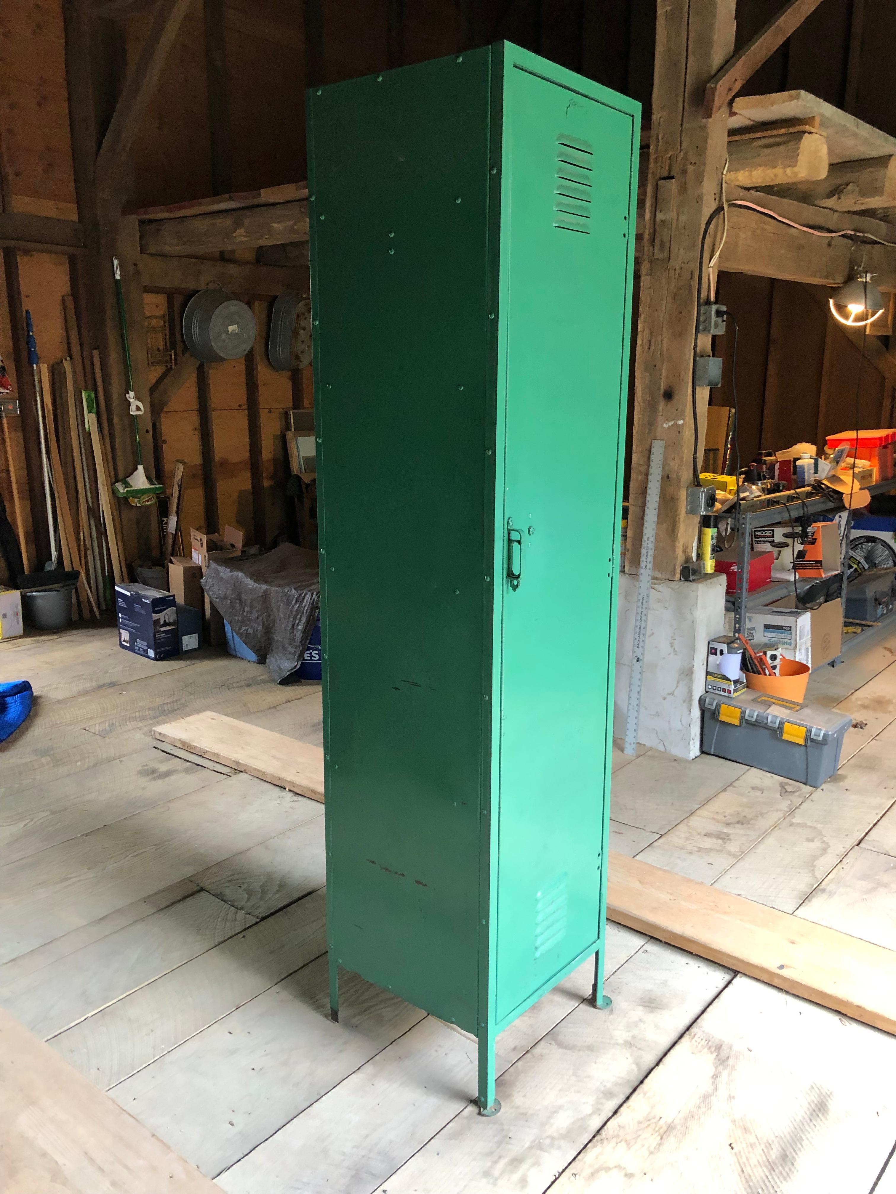 Large Industrial Kelly Green Locker Cabinet 4